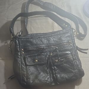 Black Leather Shoulder Bag